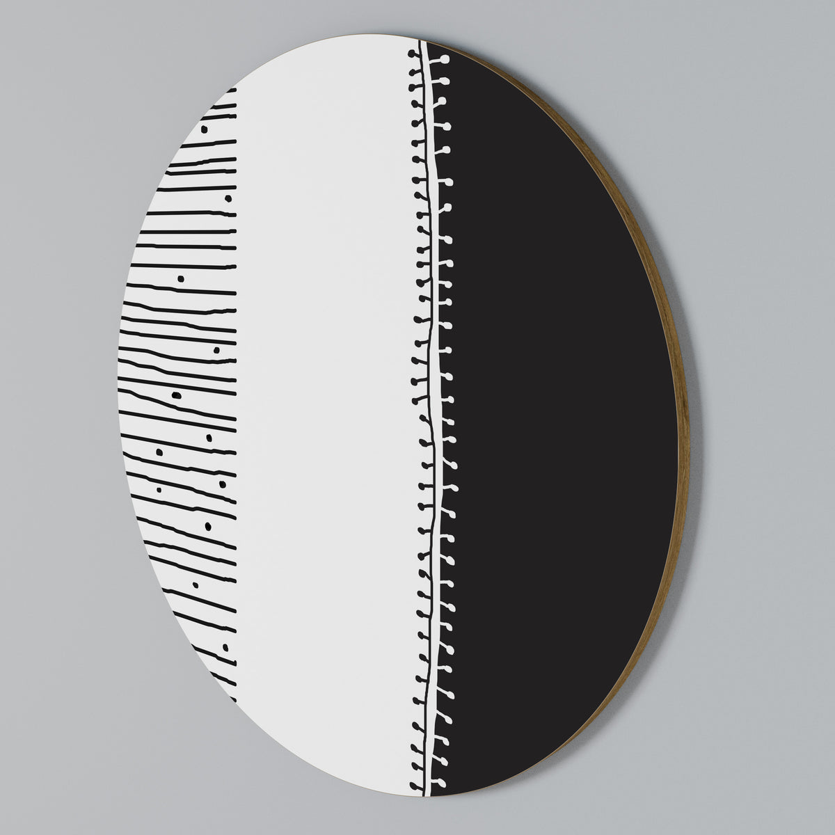 MONOCHROME MUSE Arte de pared redondo