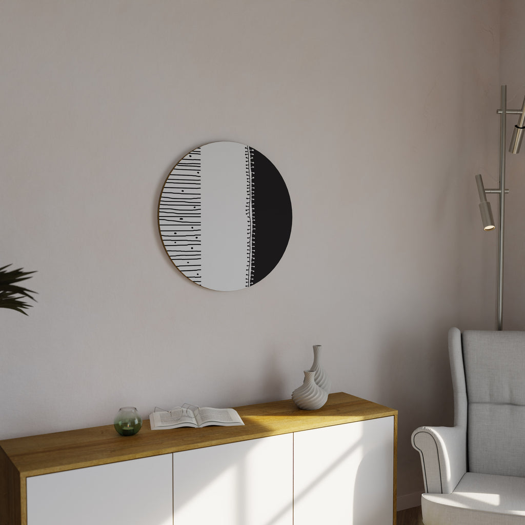 MONOCHROME MUSE Round Wall Art