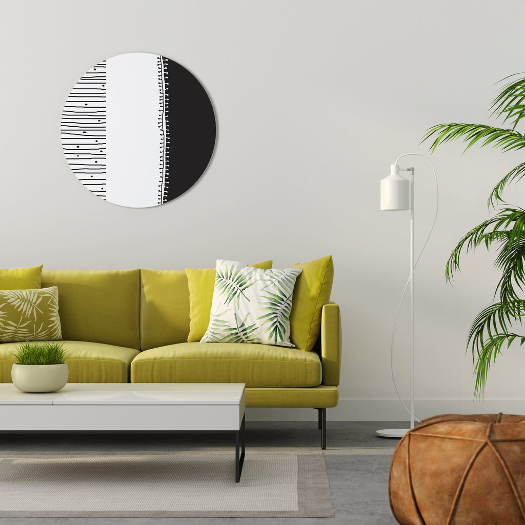 MONOCHROME MUSE Round Wall Art