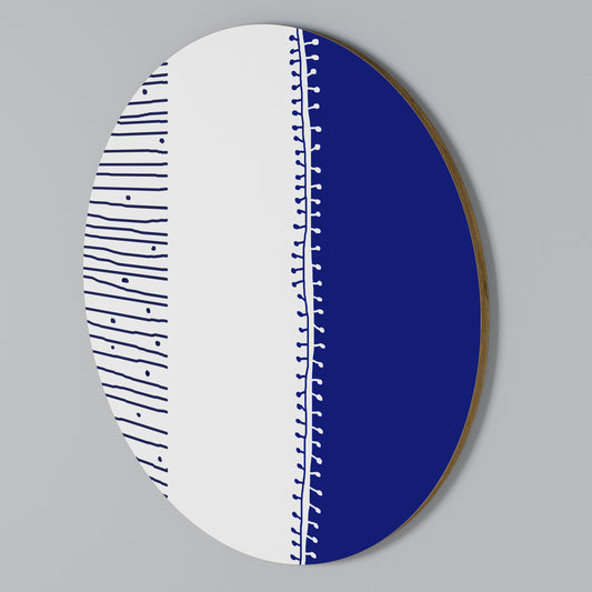 BLUE HARMONY DESIGN Arte de pared redondo