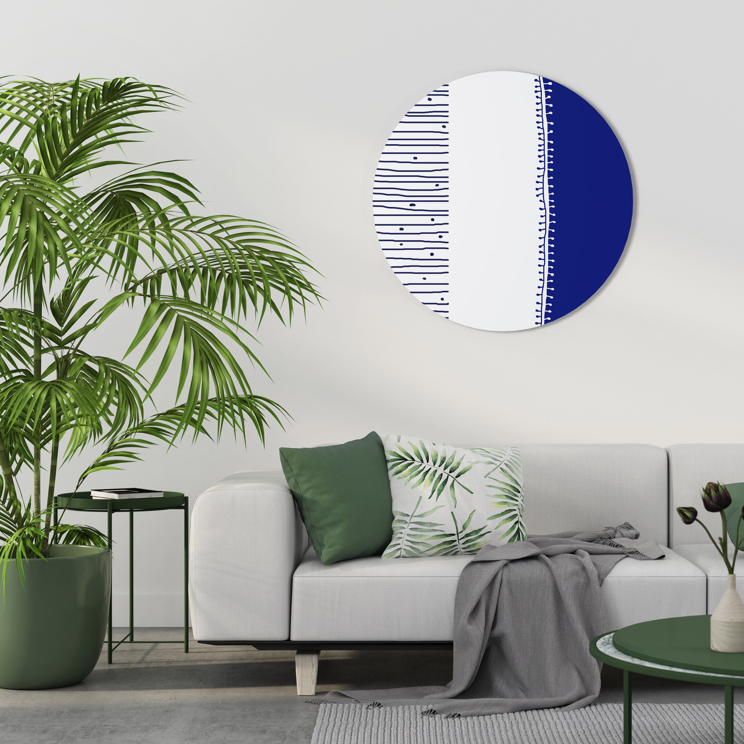 BLUE HARMONY DESIGN Round Wall Art