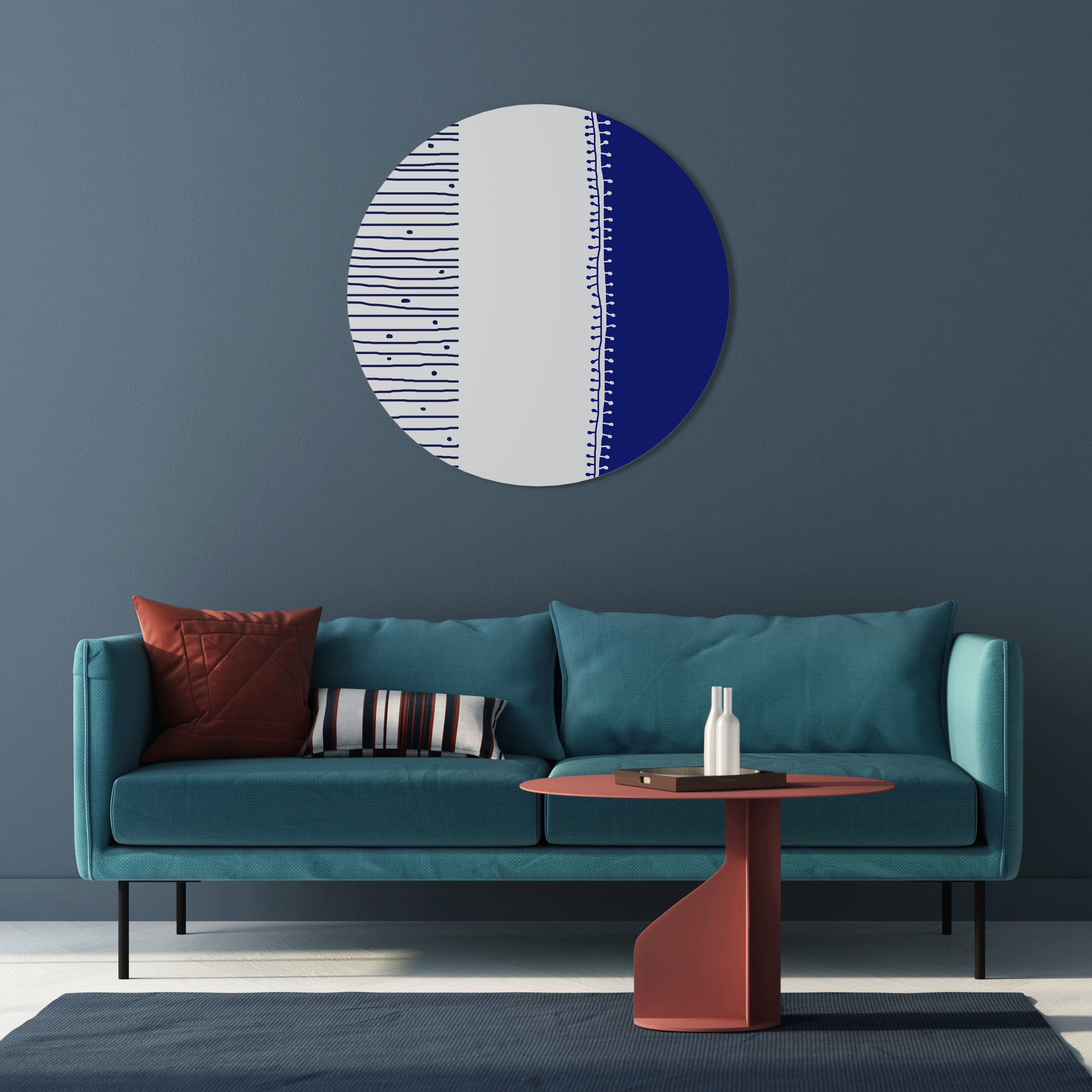 BLUE HARMONY DESIGN Round Wall Art