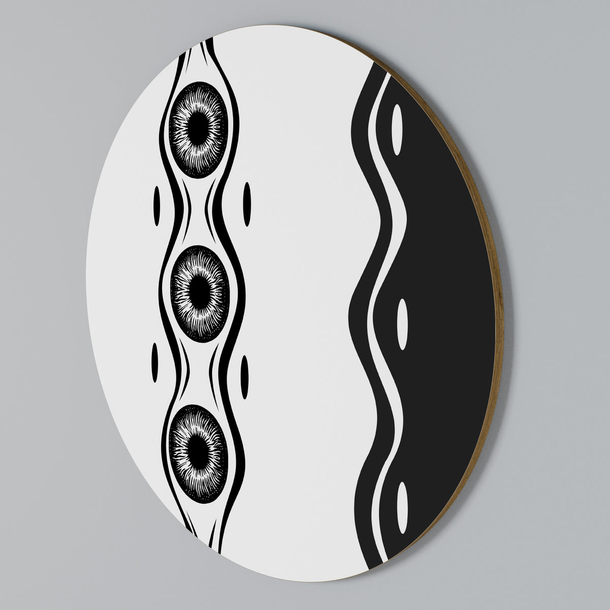 BOLD LINEAR DANCE Arte de pared redondo