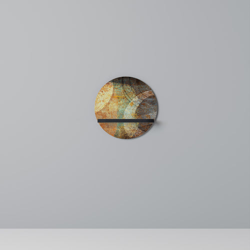 ANTIQUE AURA Estante Redondo Decorativo en Acabado Negro