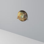 ANTIQUE AURA Estante Redondo Decorativo en Efecto Roble