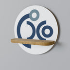 ORB DESIGN Round Art Shelf In Oak Effect