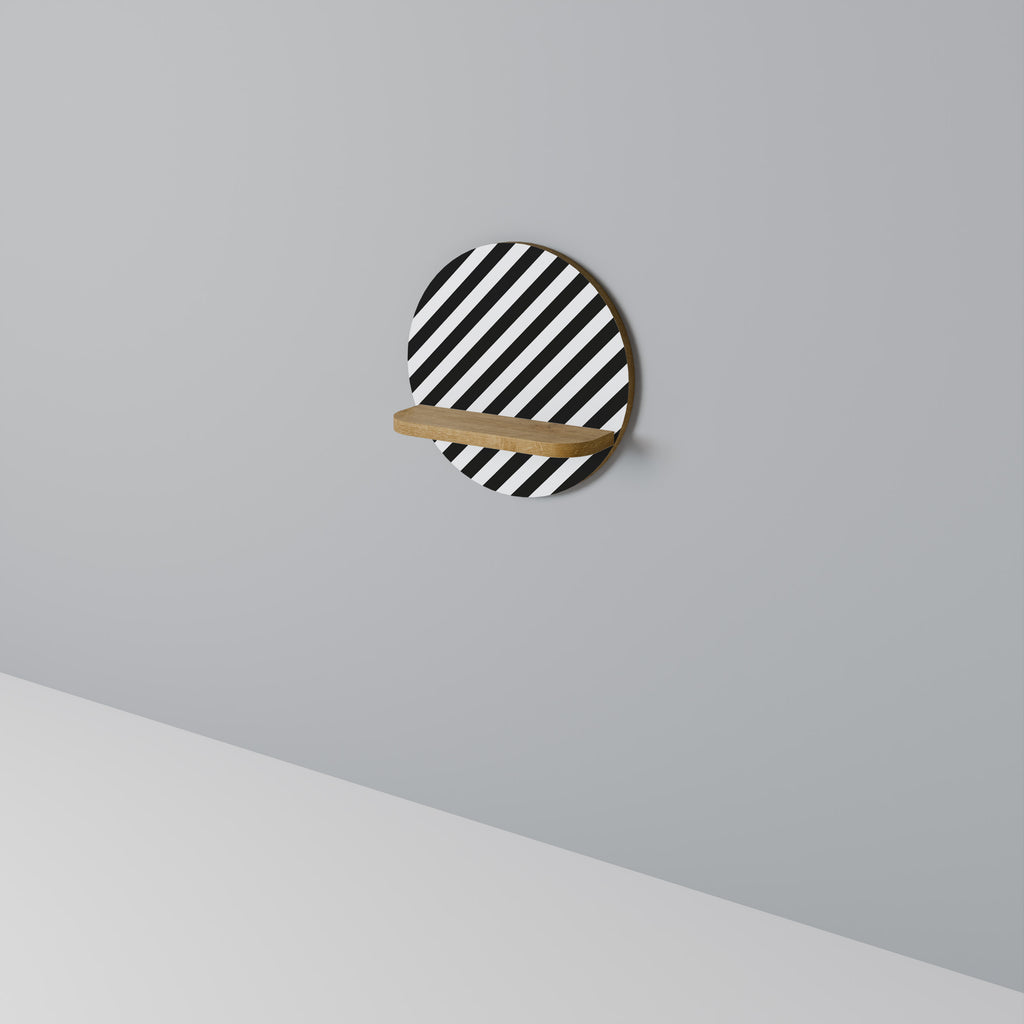 Estantería de arte redonda PARAGON PATTERNS con efecto roble