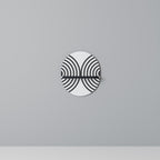 MIDNIGHT MELODIES Oval Art Shelf In Black Finish