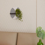 MIDNIGHT MELODIES Oval Art Shelf In Black Finish