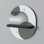 ORBITAL DECOR Estante Ovalado Decorativo en Acabado Negro