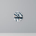 SHADOW SYMPHONY Oval Art Shelf In Black Finish