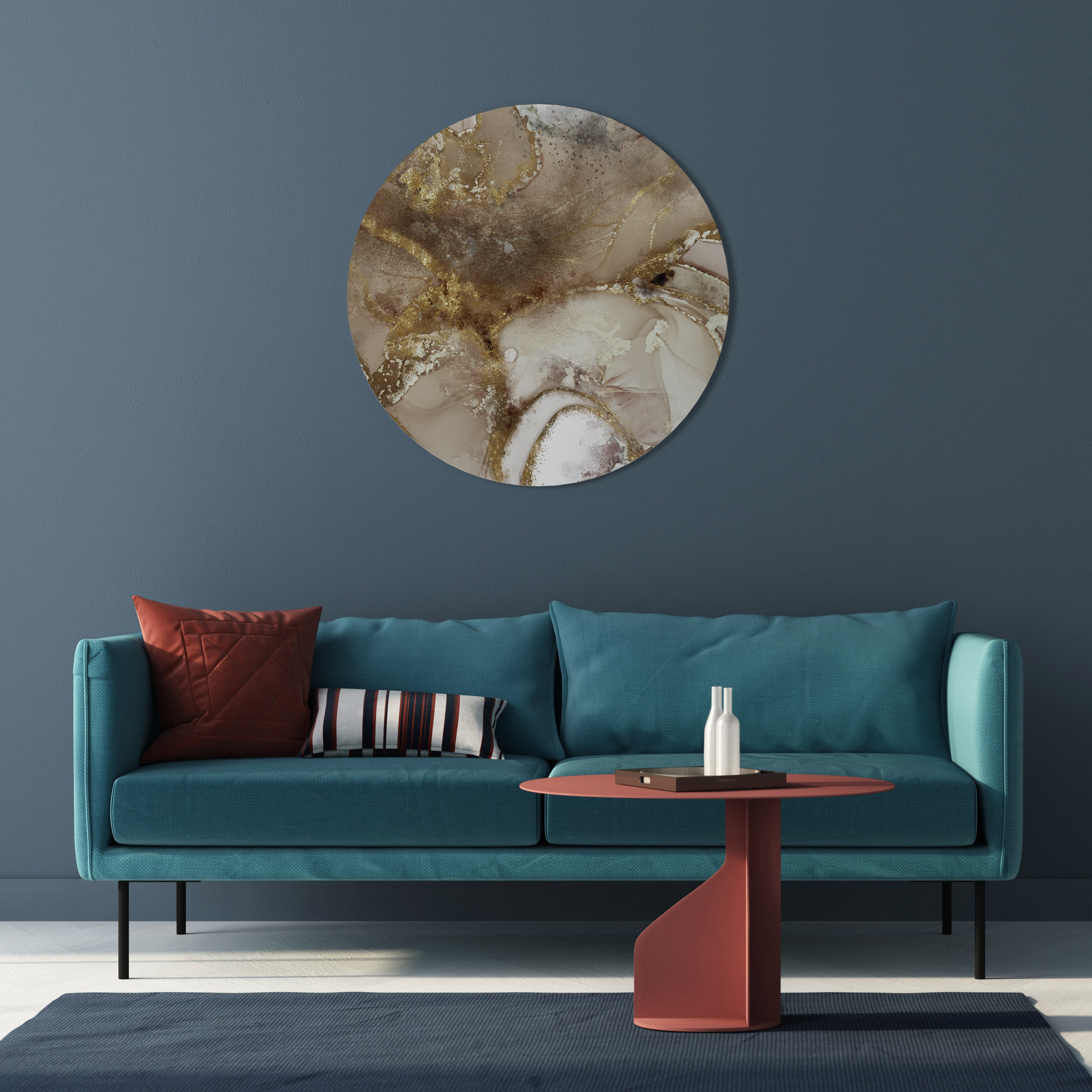 CALMING STREAMS Round Wall Art