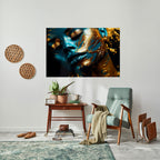 GOLDEN SERENITY Póster Horizontal Adhesivo