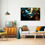 GOLDEN SERENITY Póster Horizontal Adhesivo