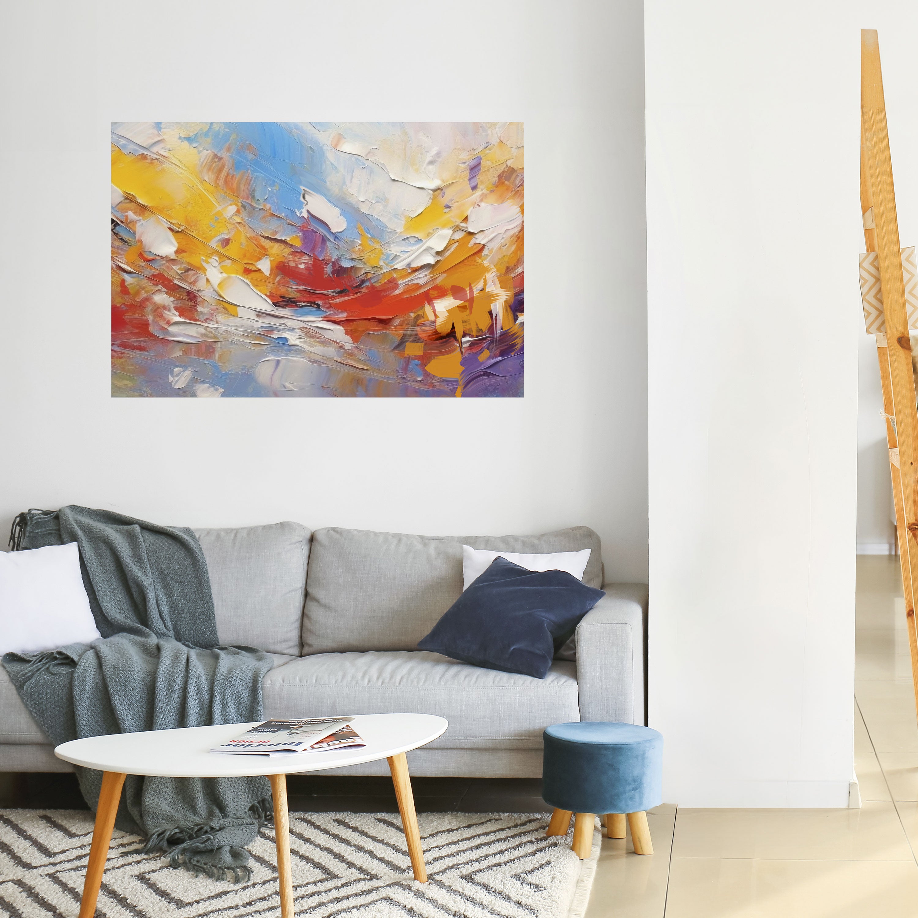 Póster horizontal autoadhesivo "ENSOÑAMIENTO COLORIDO"