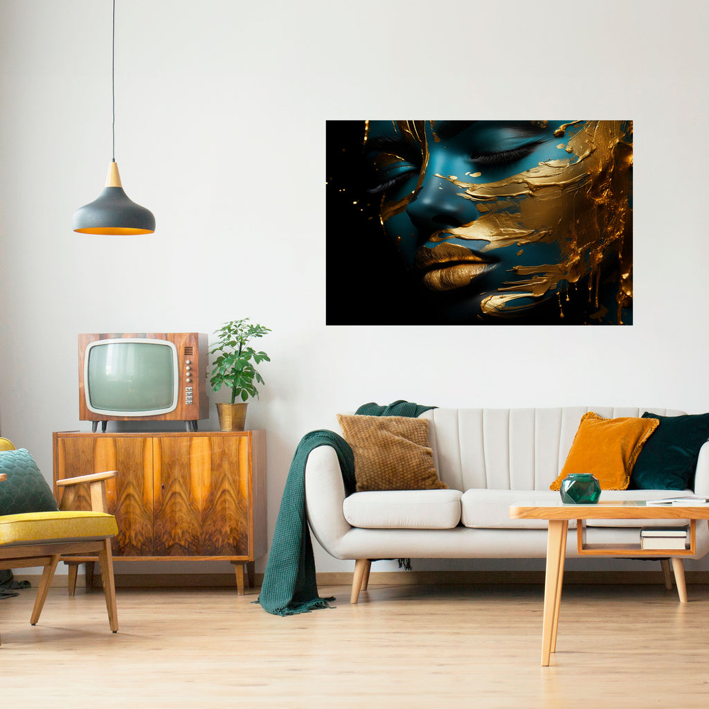 ELEGANCIA BRILLANTE Póster horizontal autoadhesivo