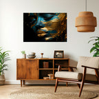 GLOWING ELEGANCE Póster Horizontal Adhesivo