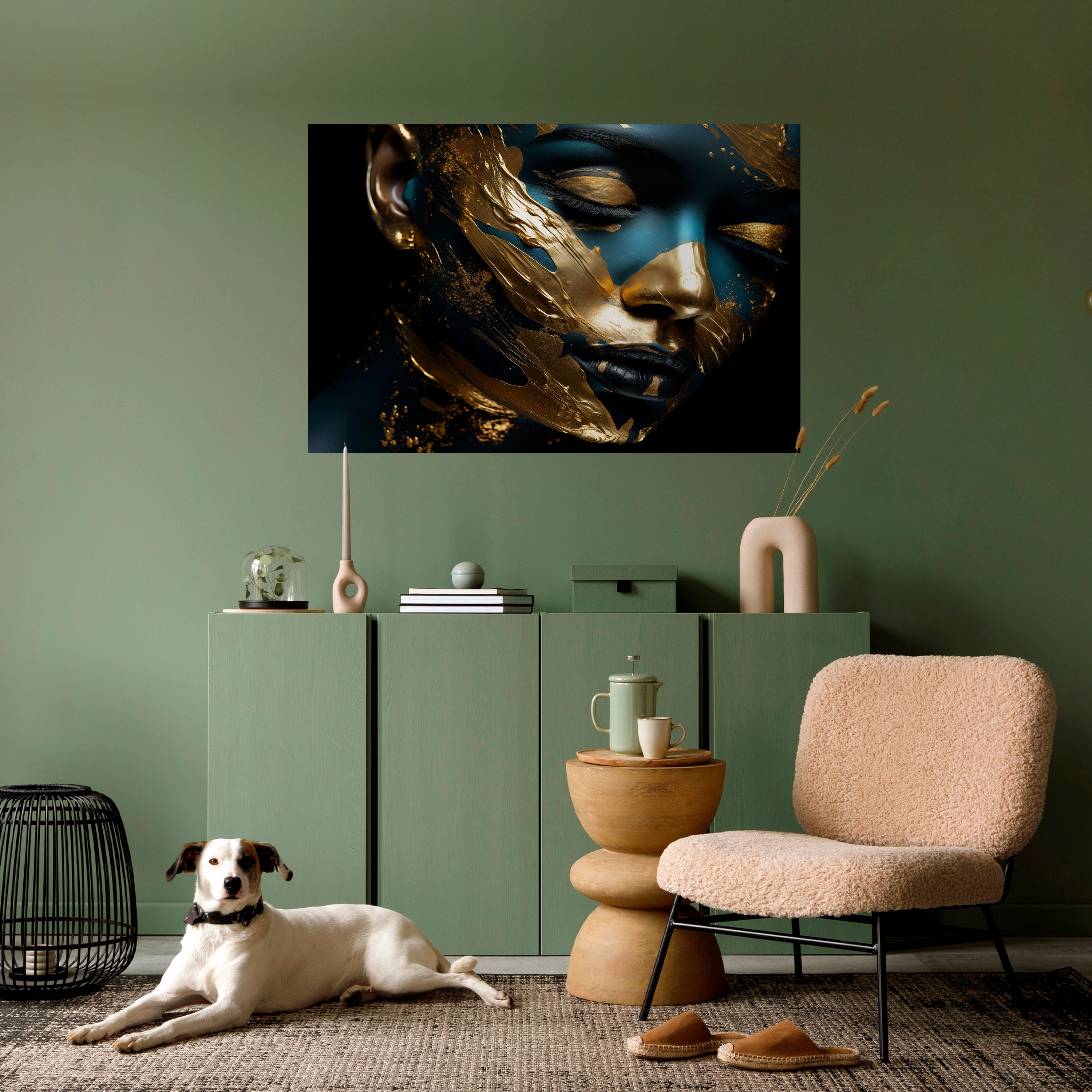 GRACIA DORADA Póster horizontal autoadhesivo