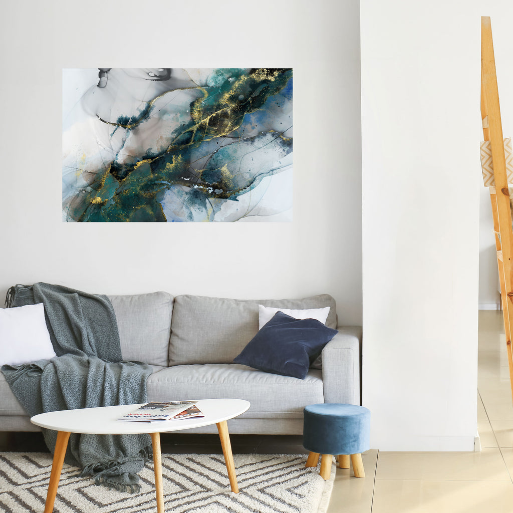 SERENE DRIFT Póster horizontal autoadhesivo