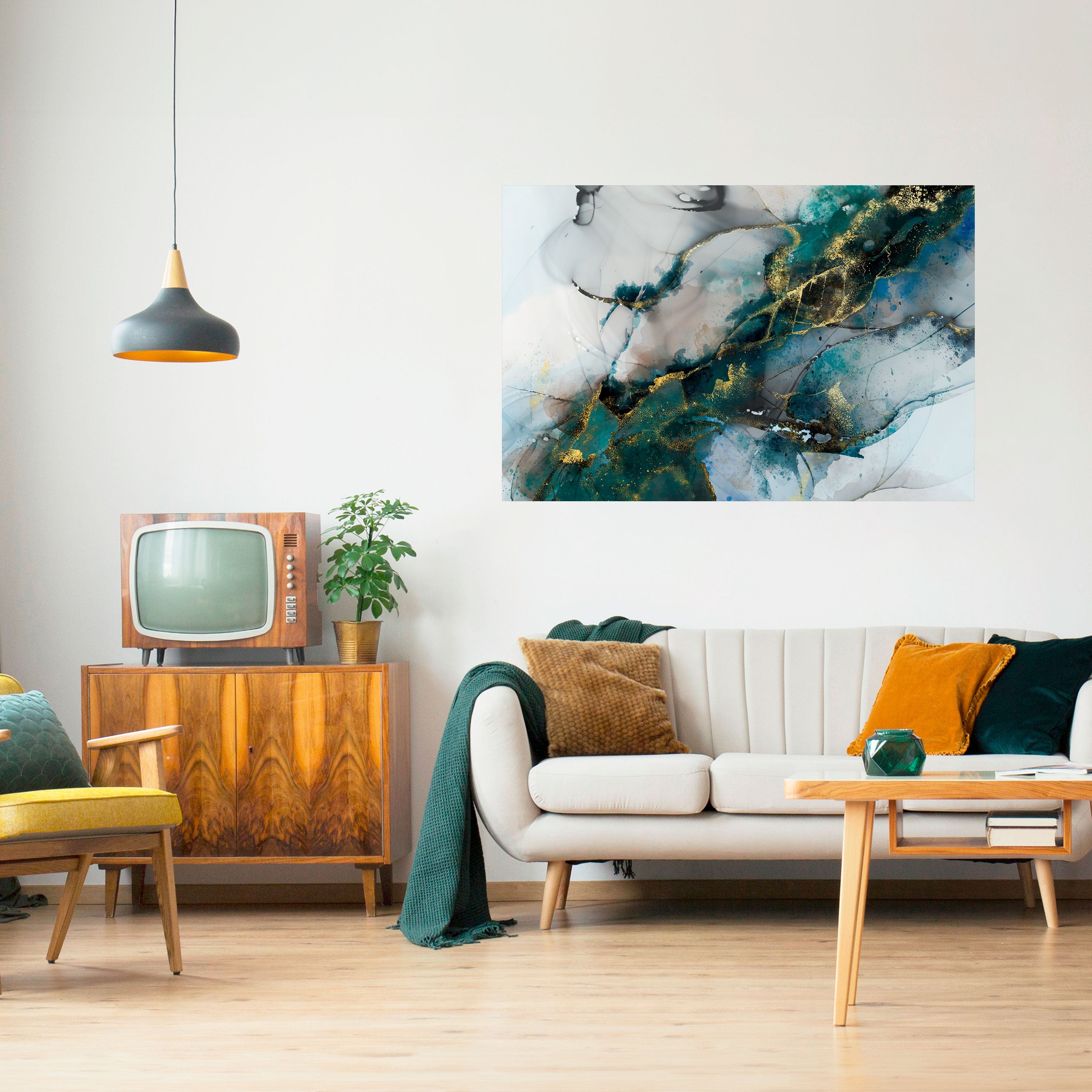 SERENE DRIFT Póster horizontal autoadhesivo