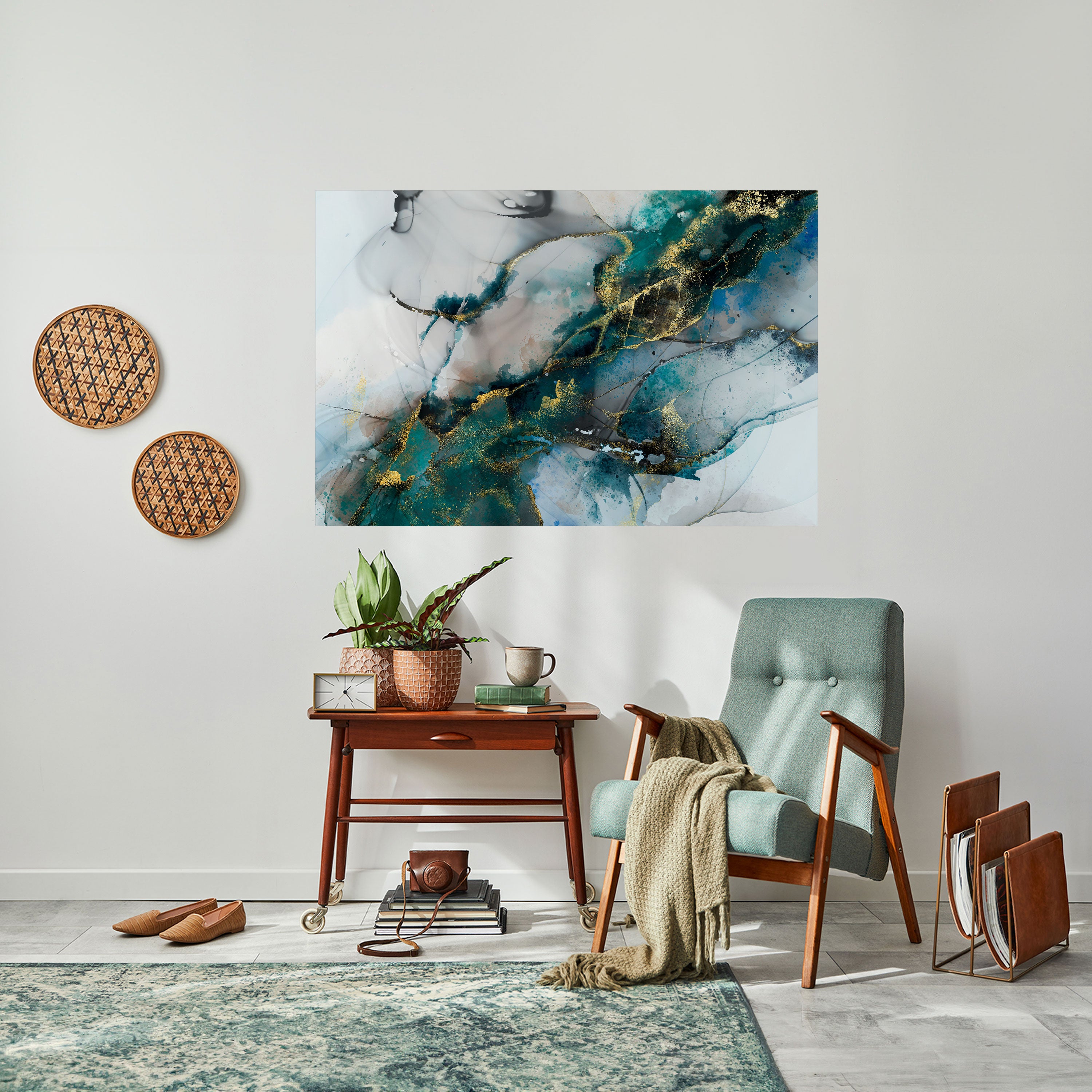 SERENE DRIFT Póster horizontal autoadhesivo