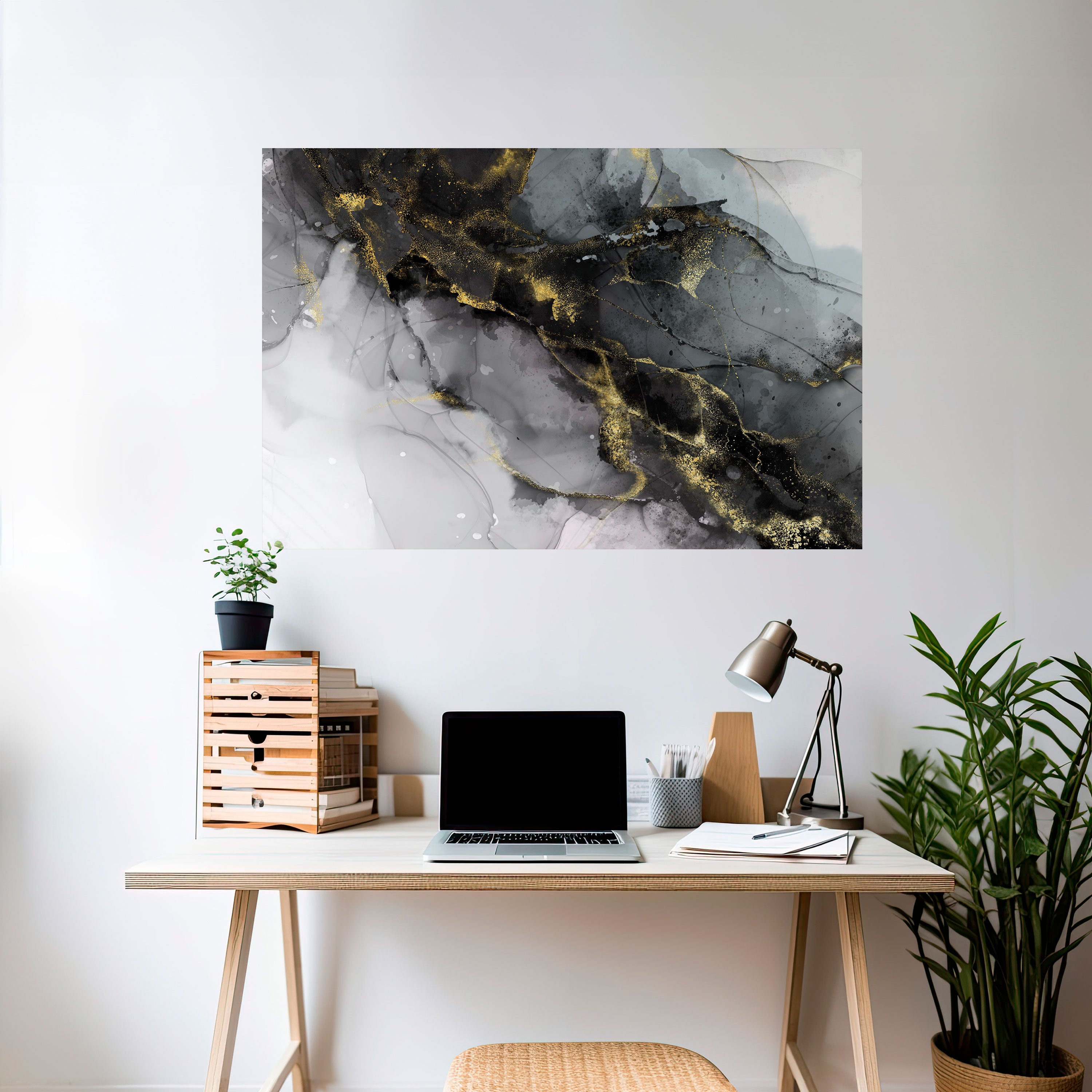 Póster horizontal autoadhesivo "Susurros tranquilos"