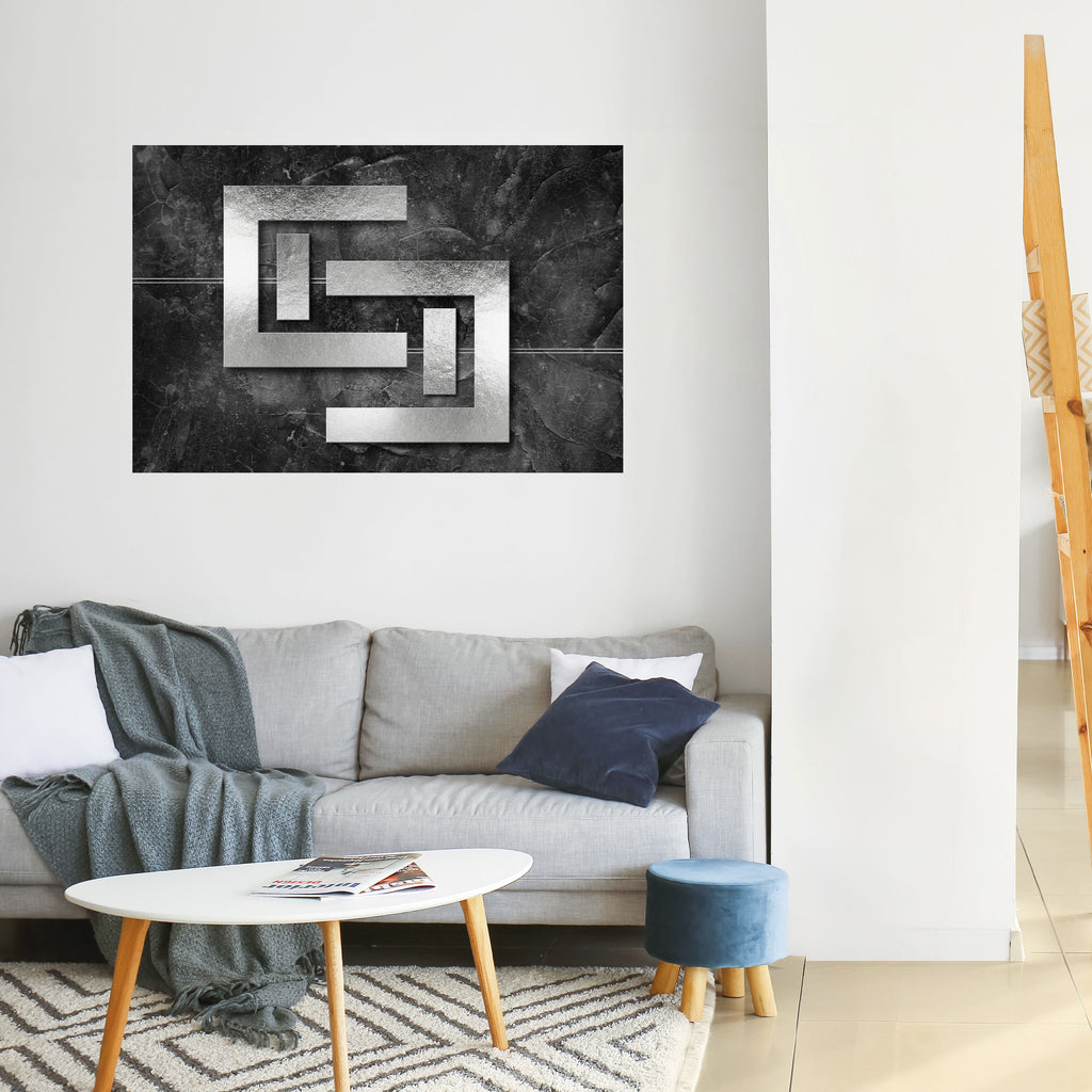 Póster horizontal autoadhesivo STEEL CAPTURE