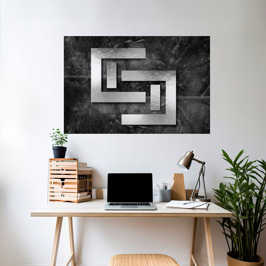 Póster horizontal autoadhesivo STEEL CAPTURE