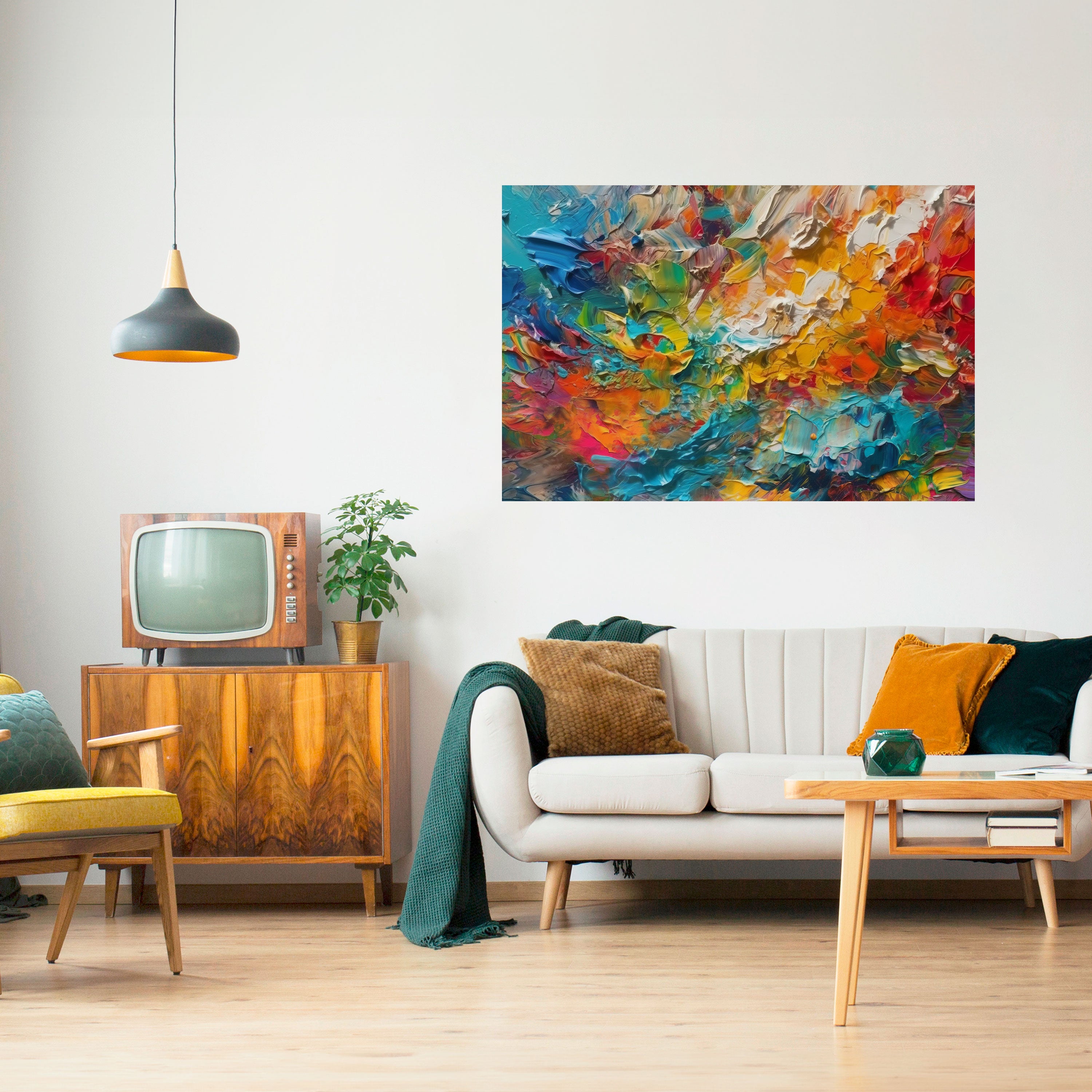 Susurros de color Póster horizontal autoadhesivo