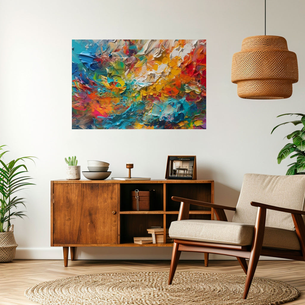 Susurros de color Póster horizontal autoadhesivo