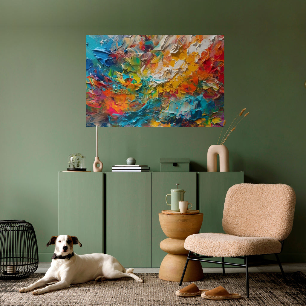 Susurros de color Póster horizontal autoadhesivo