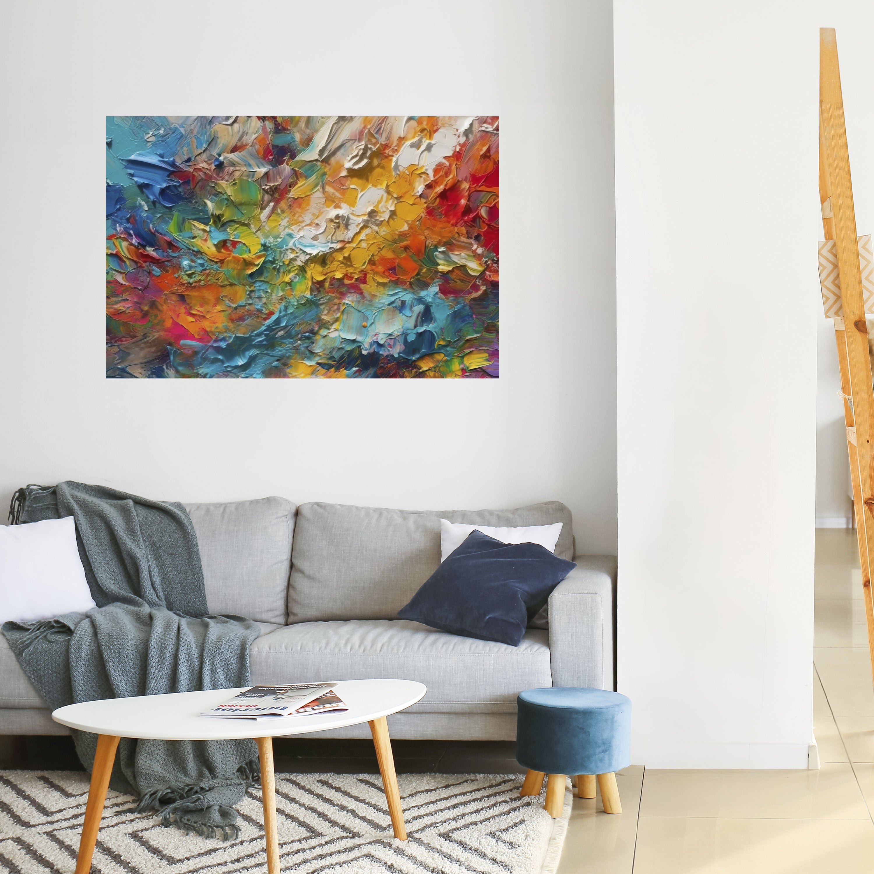 Susurros de color Póster horizontal autoadhesivo