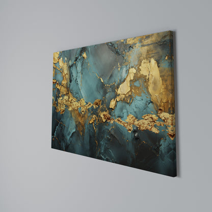 CELESTIAL GOLDRUSH Cuadro en lienzo horizontal