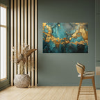 CELESTIAL GOLDRUSH Póster Horizontal Adhesivo