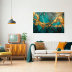 CELESTIAL GOLDRUSH Póster Horizontal Adhesivo