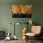 FLUID EMBER Póster Horizontal Adhesivo