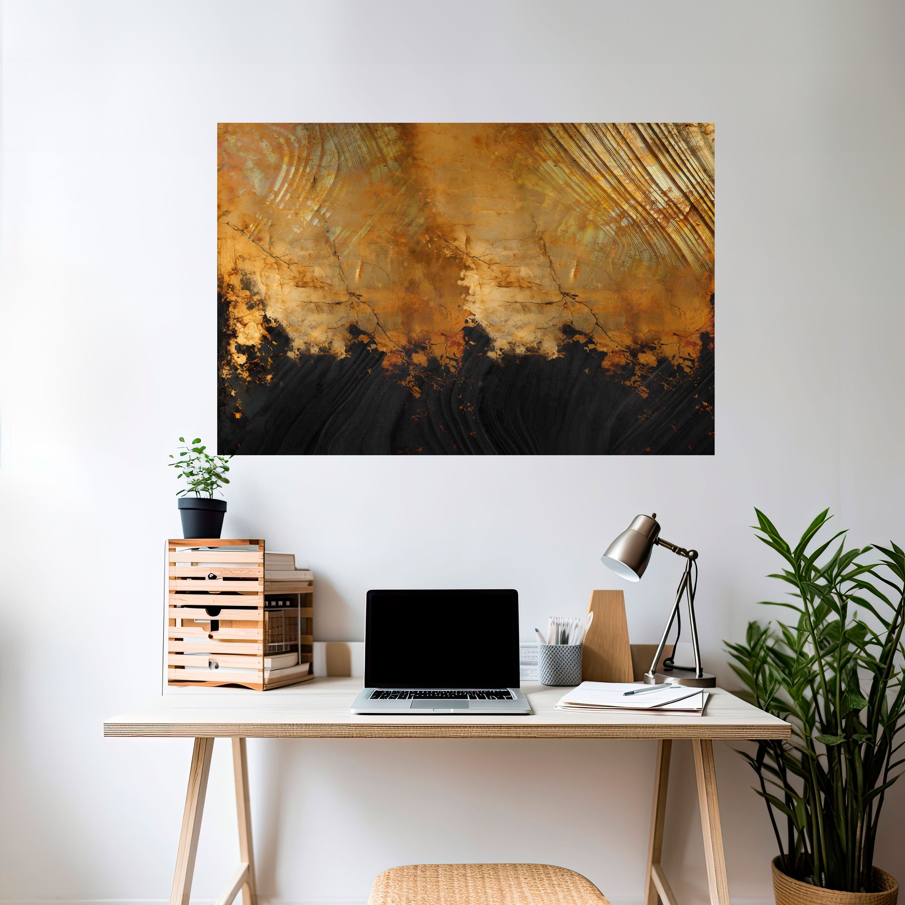 Póster horizontal autoadhesivo FLUID EMBER