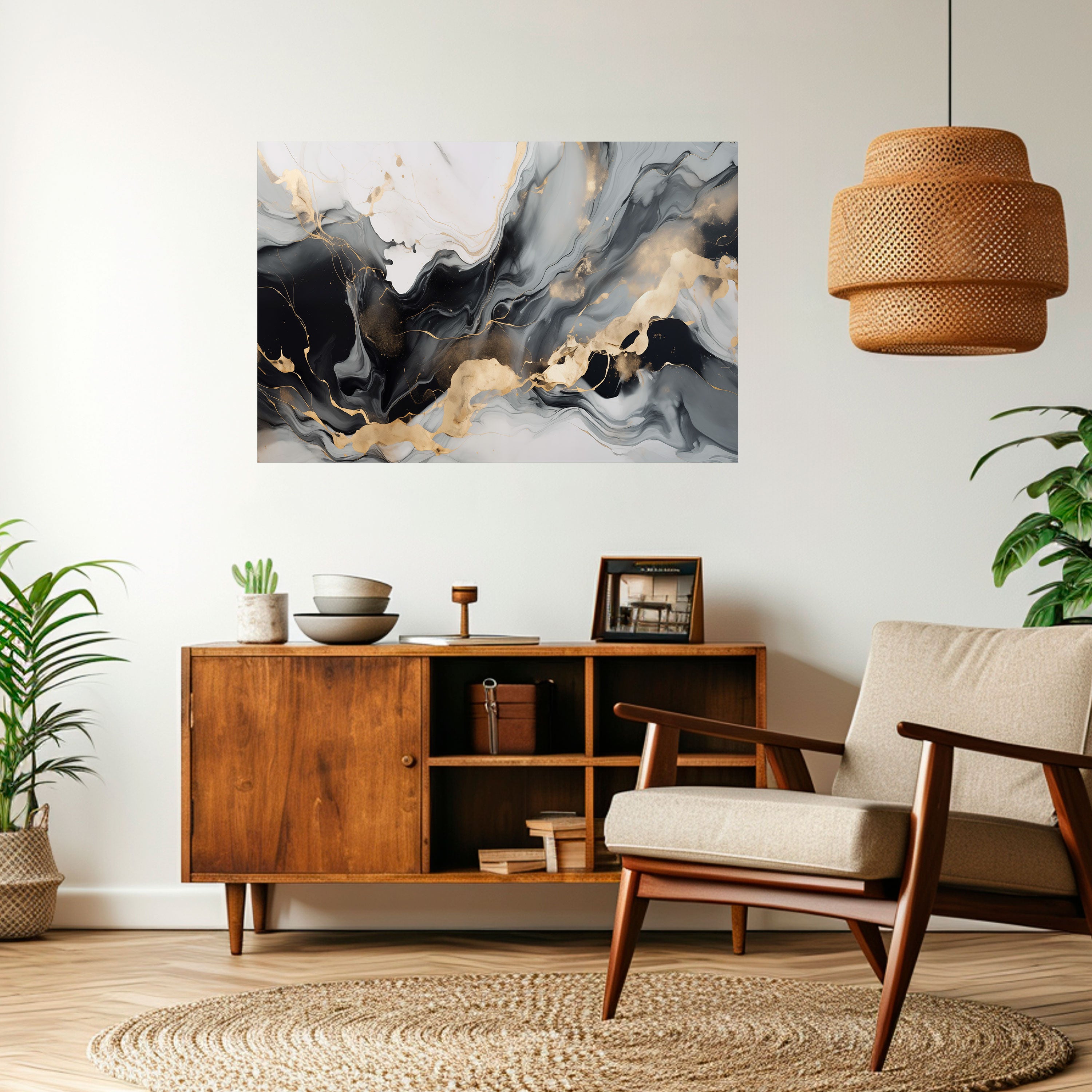 VENAS ARMONIOSAS Póster horizontal autoadhesivo