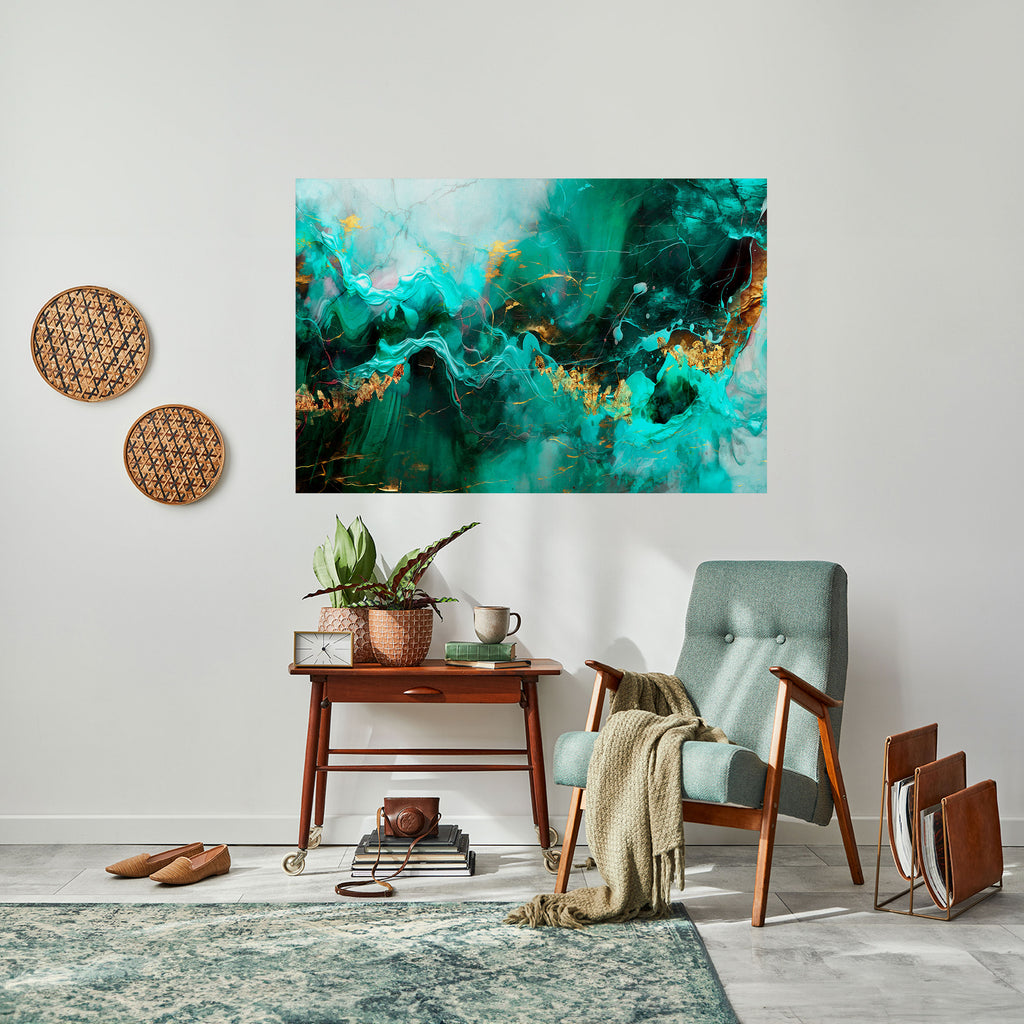 Póster horizontal autoadhesivo "Ondas elegantes"