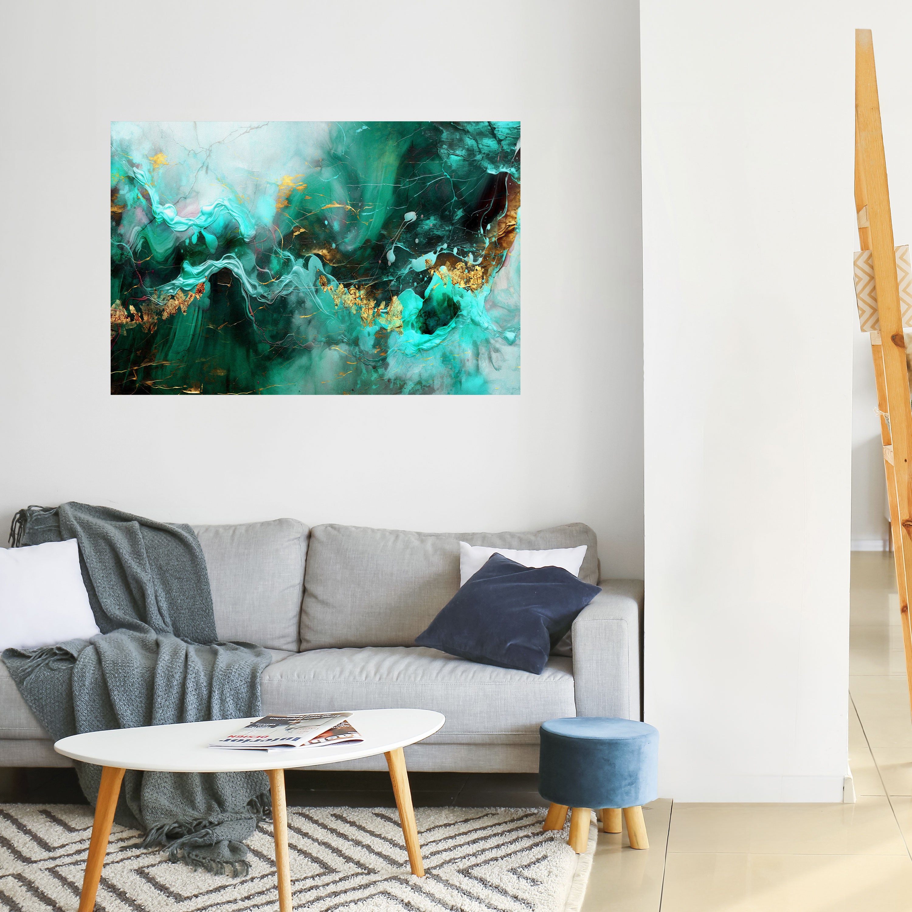 Póster horizontal autoadhesivo "Ondas elegantes"