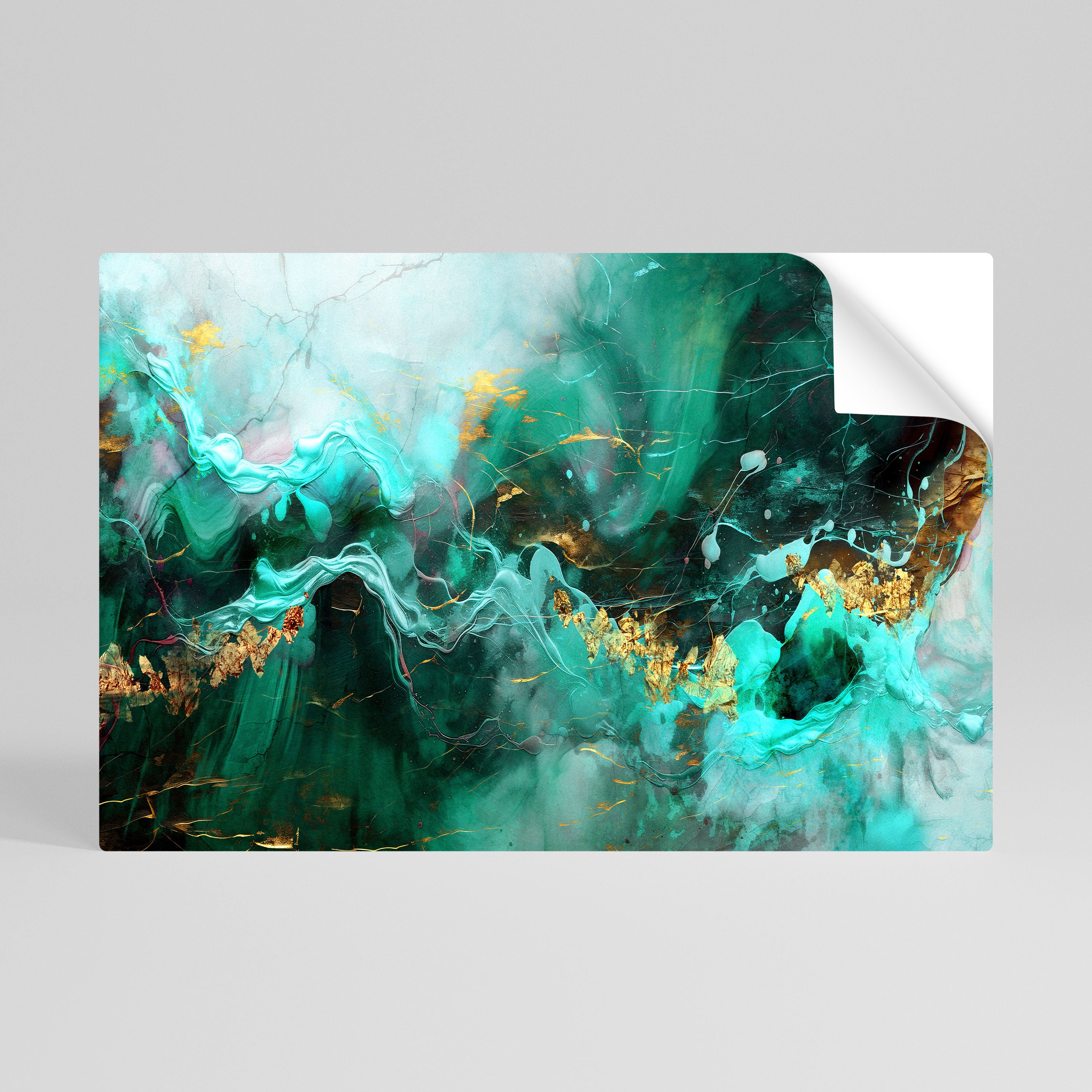 GRACEFUL WAVES Peel and Stick Horizontal Poster