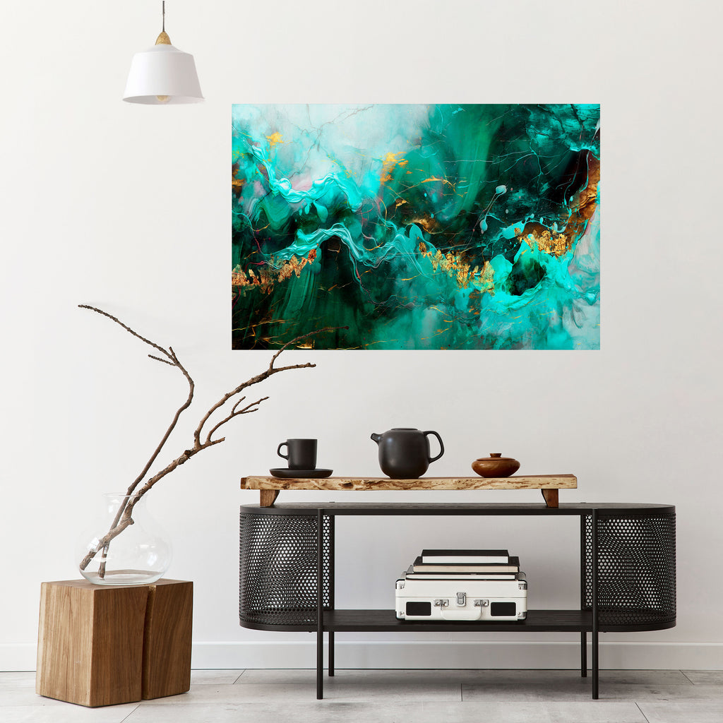 Póster horizontal autoadhesivo "Ondas elegantes"