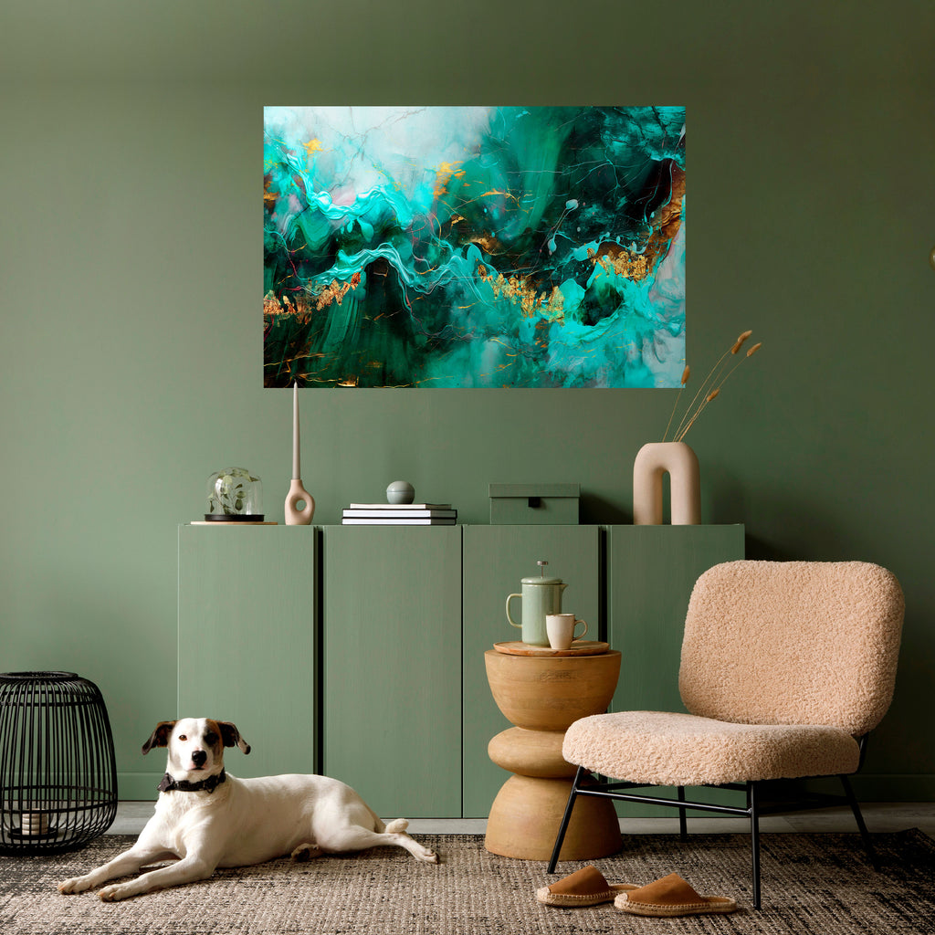 Póster horizontal autoadhesivo "Ondas elegantes"