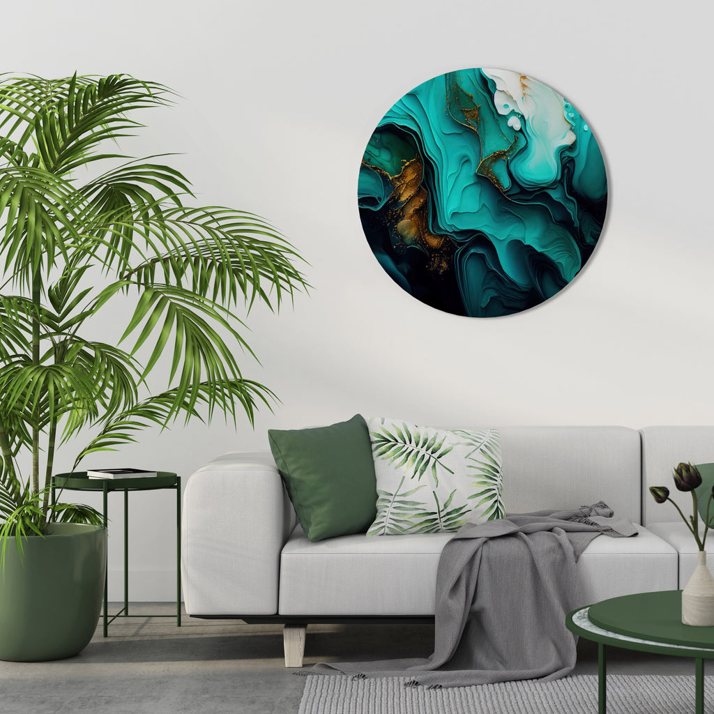 SUBLIME WHIRLS Round Wall Art