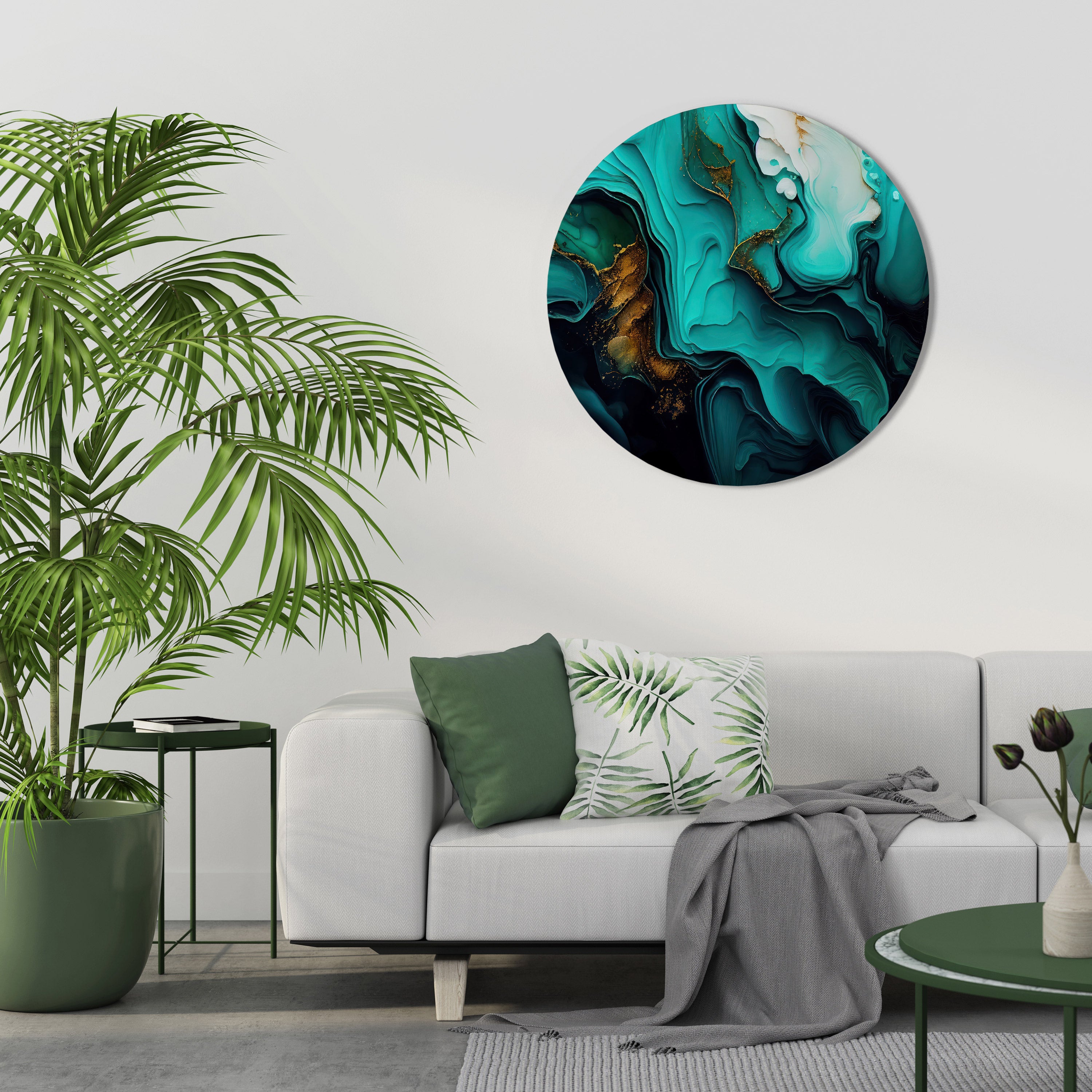 SUBLIME WHIRLS Round Wall Art