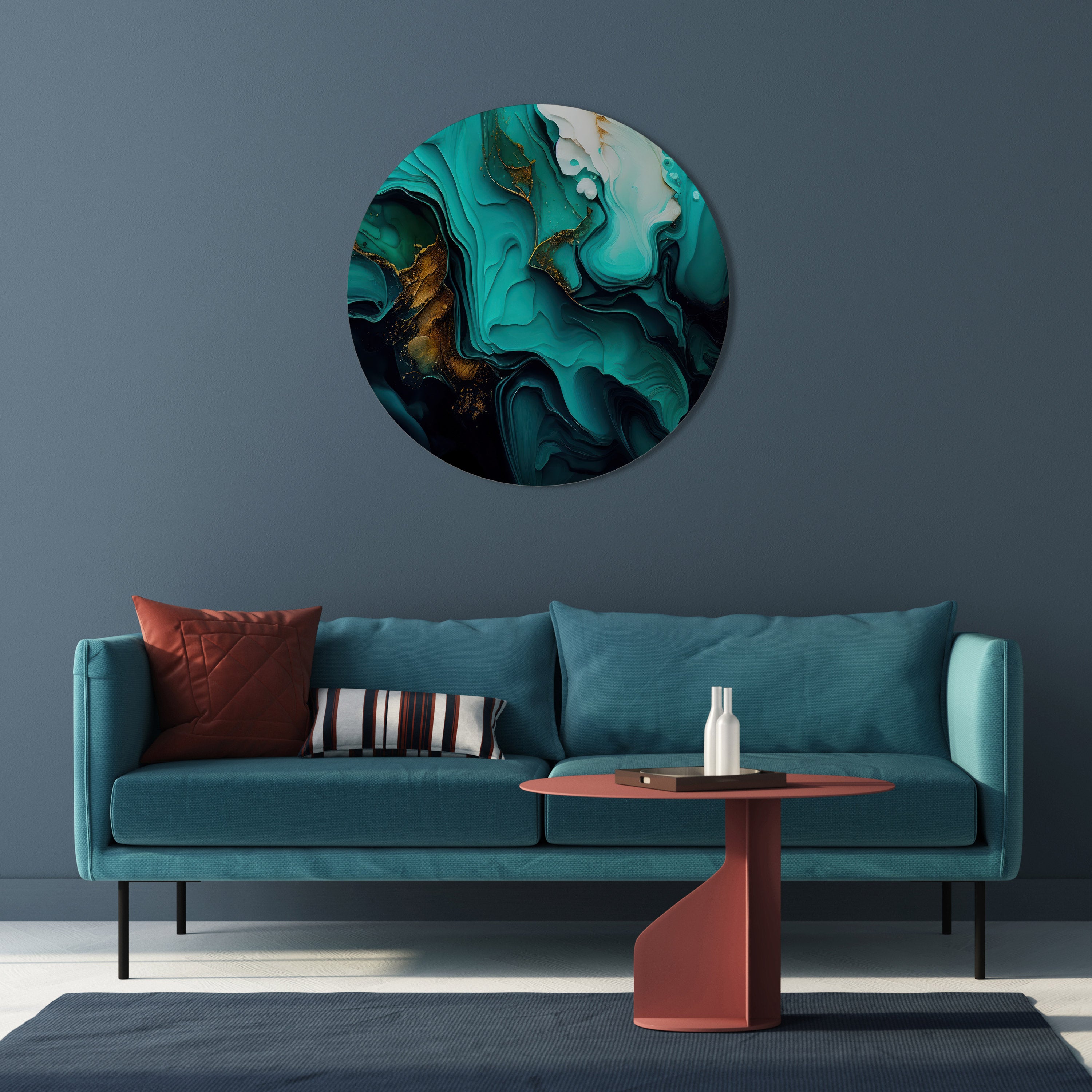 SUBLIME WHIRLS Round Wall Art