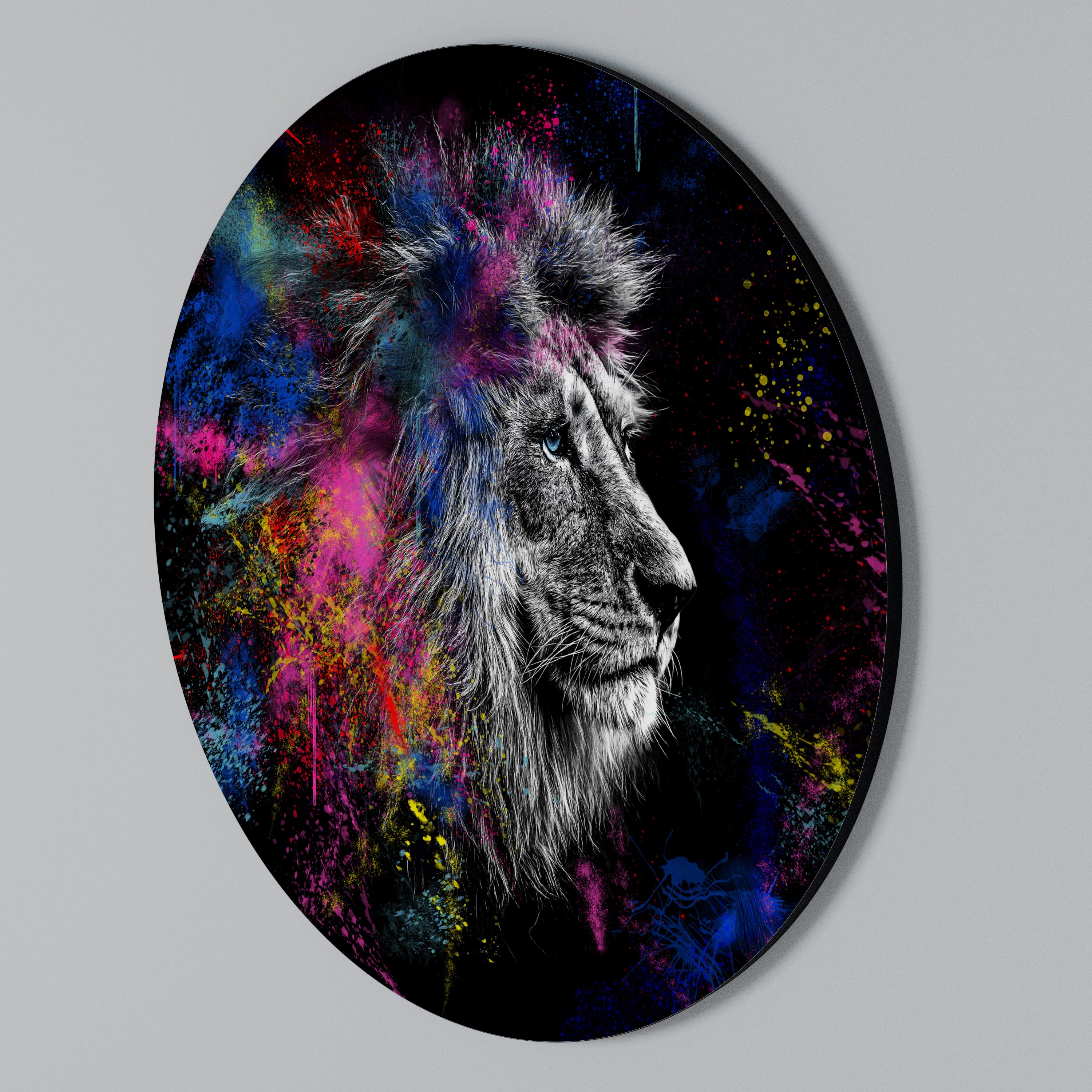 LION ARTISTRY Arte de pared redondo