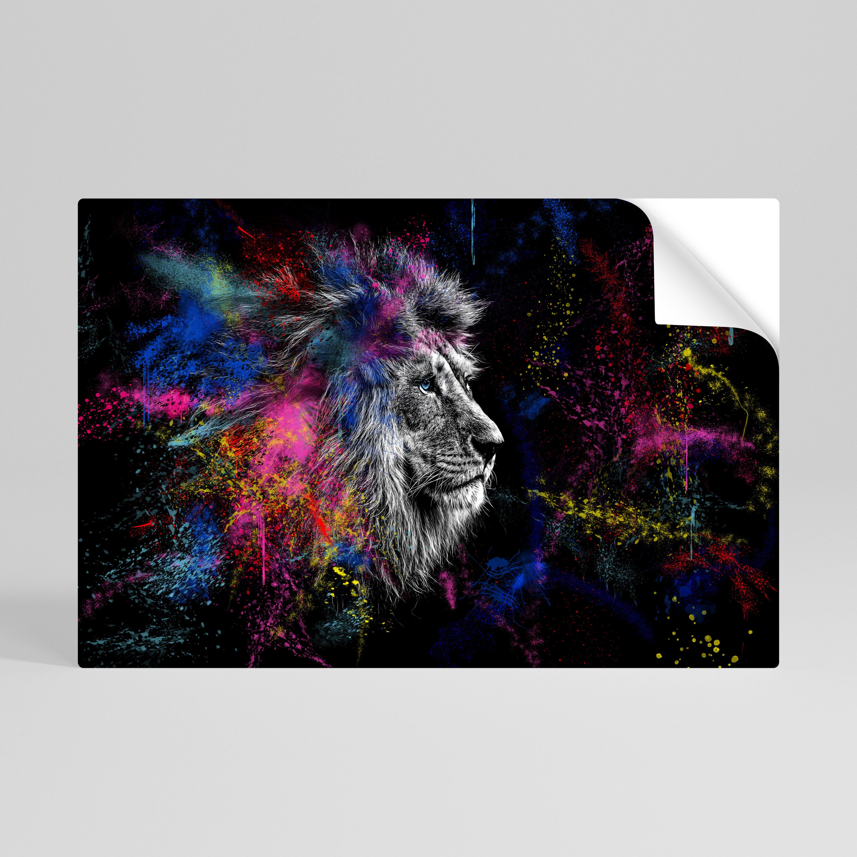 Póster horizontal autoadhesivo LION ARTISTRY