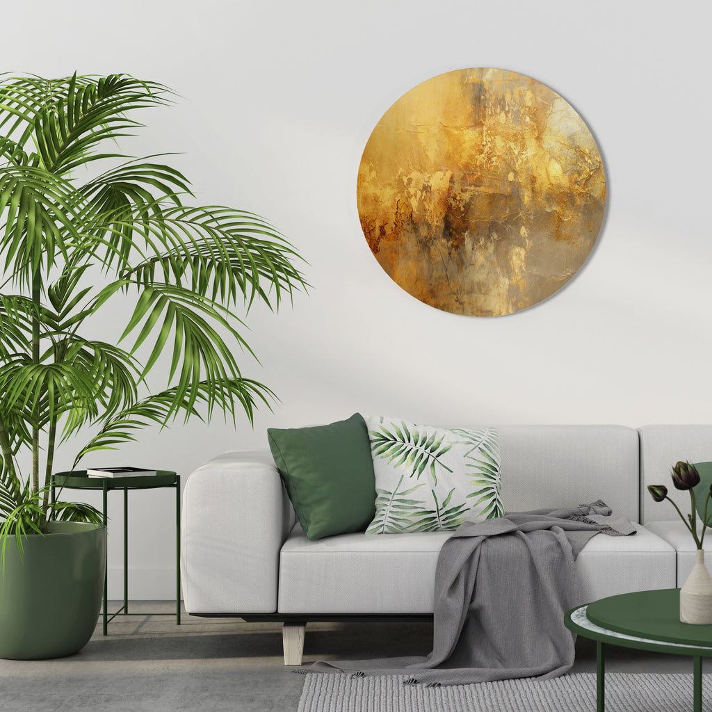 SEARING GLOW Round Wall Art