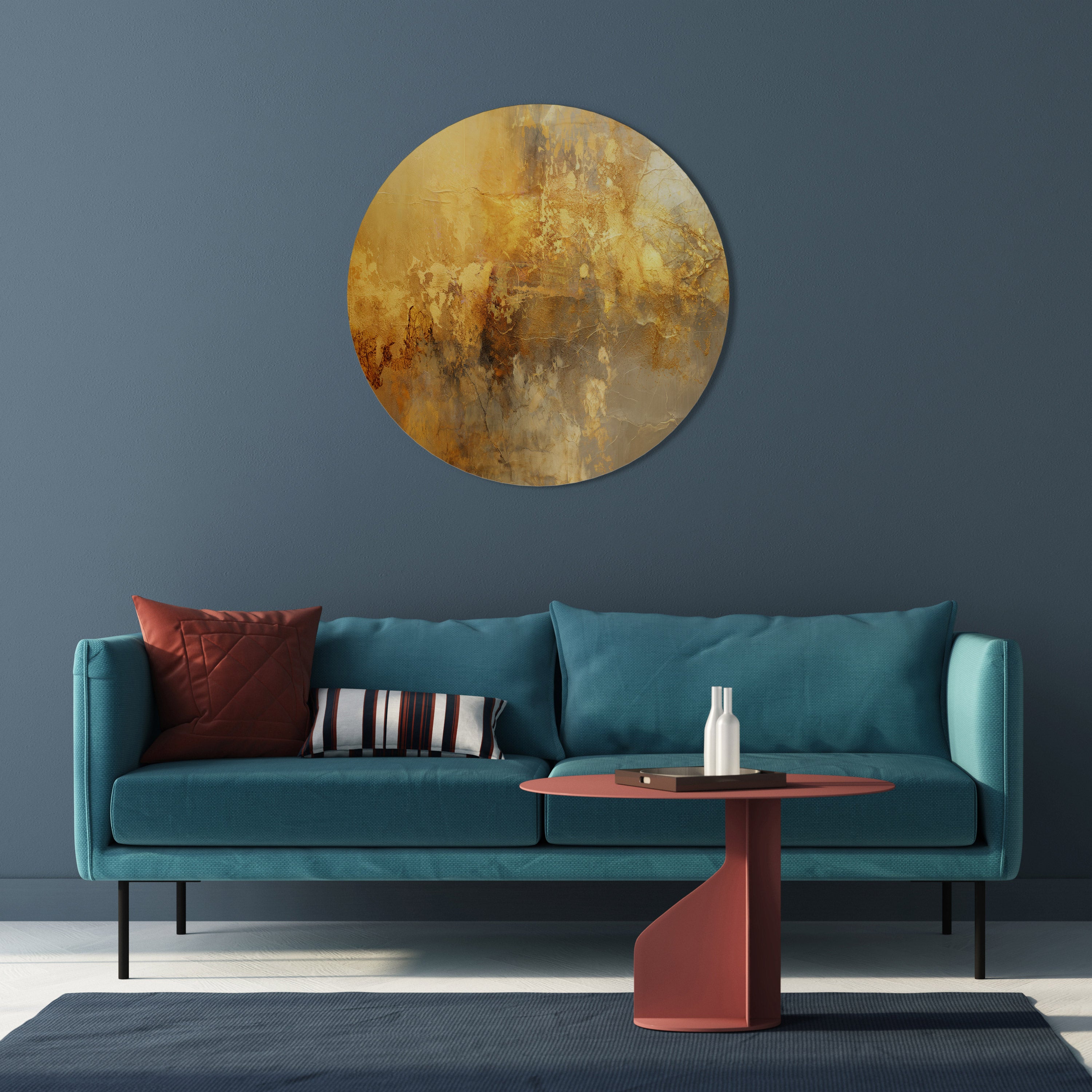 SEARING GLOW Round Wall Art